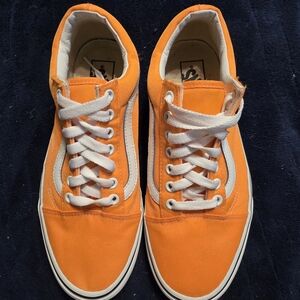 Vans Bright Orange Canvas Sneakers